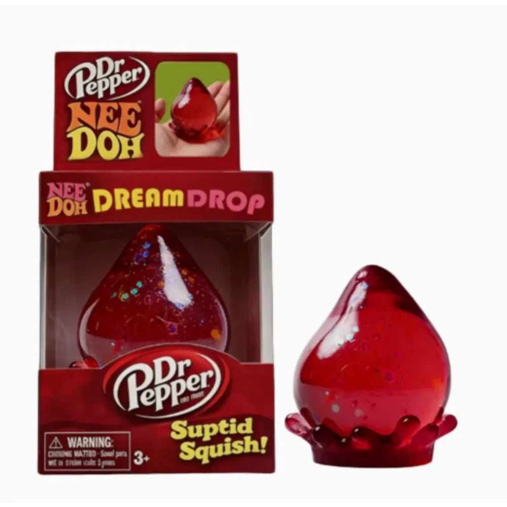 Nee Doh Nice Cube Super Squeeze Fidget Toy, Translucent Red Stress Relief Squishy Cube, BPA-Free Toy for Kids Adults