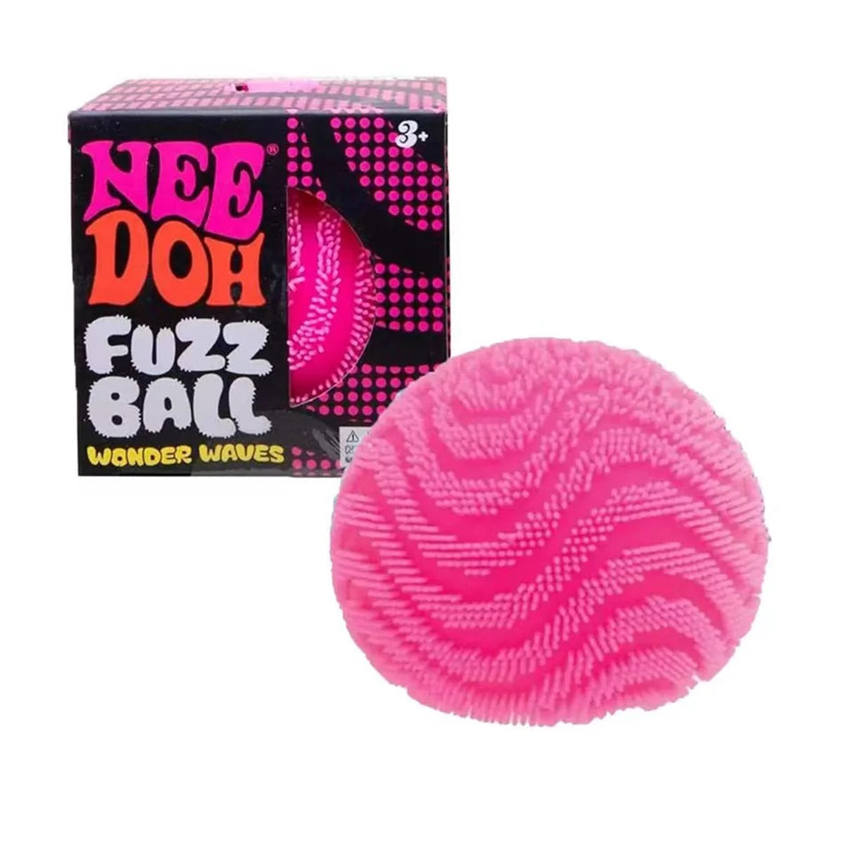 Nee Doh Fuzz Ball Wonder Waves Sensory Squeeze Toy Textured Stress Relief Fidget Ball for Adults Kids