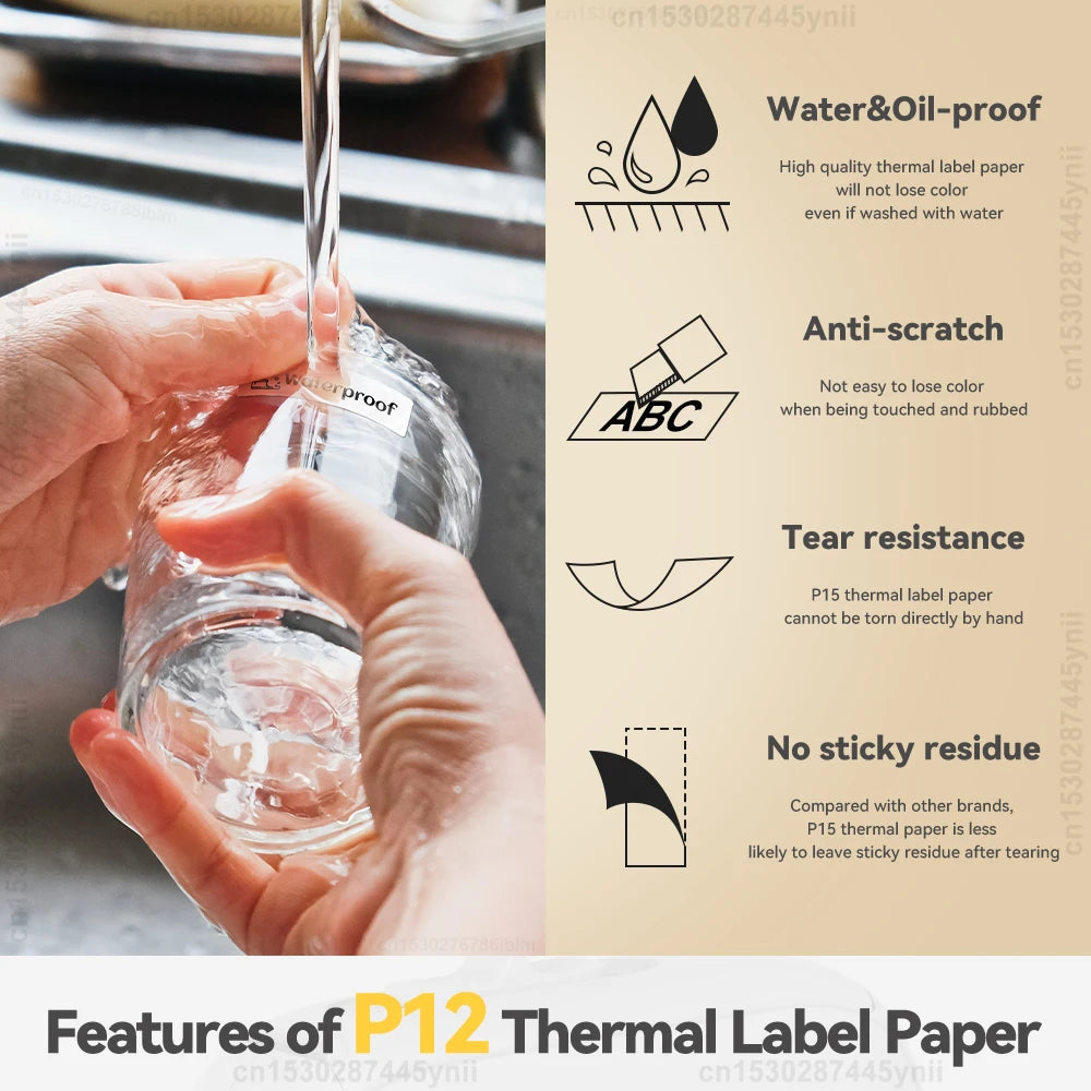P12 Thermal Label Printer Similar as D11 D110 D101 Marklife P12 Mini Label Maker Handheld Label Machine with Adhesive Label Tape