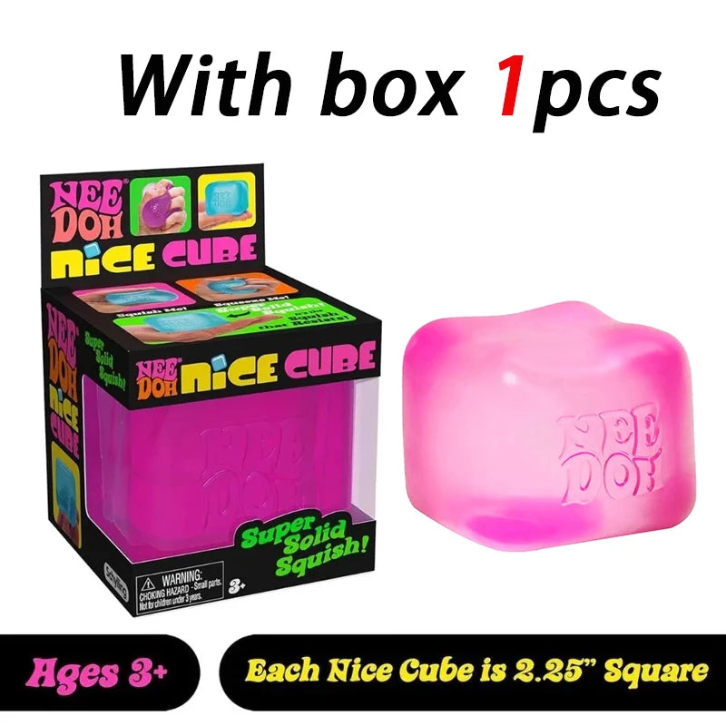 Nee doh Nice Cube, Juguetes Sensoriales Antiestrés, Cubo para Aliviar la Ansiedad