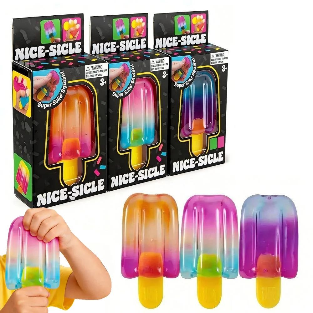 Nee doh Nice Cream Cone Colorful Ice Cream Shaped Sensory Stress Reliever Fidget Tool for Anxiety & Focus for Adults & Kids