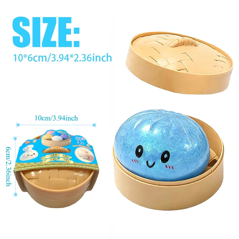 Simulated Soft Dumpling Squishy Stress Ball Funny Squeezing Decompression Ball Squeeze Fidget Gift Creative Birthday Gifts Favor