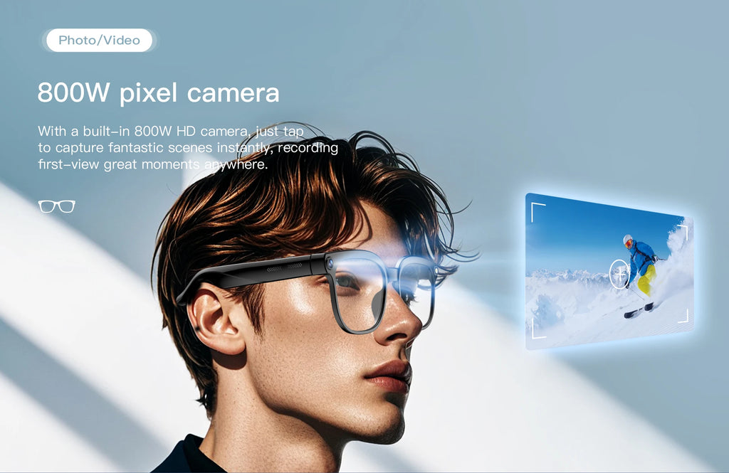 AI Smart Glasses 2026 New Men 800W Camera Color-Changing Translation Glasses Waterproof Call Photo Video Recording Sunglasses