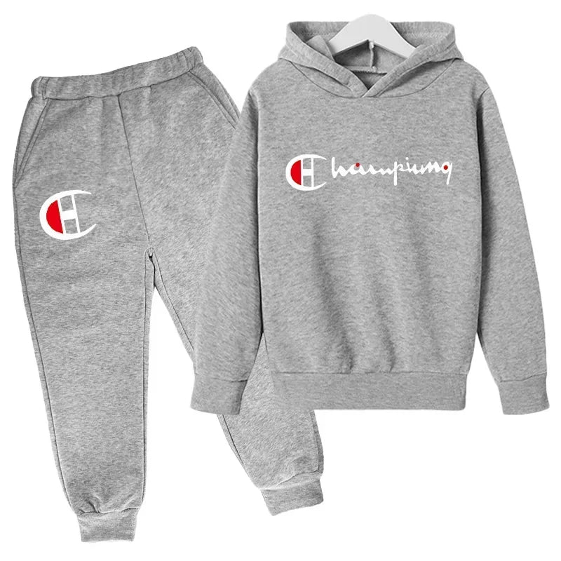 Hooded Hoodies Sweatshirts Sets Teenagers Fashion Groups of Pants Child SuitAutumn/winter Kids Clothing for Girl Boy Children's