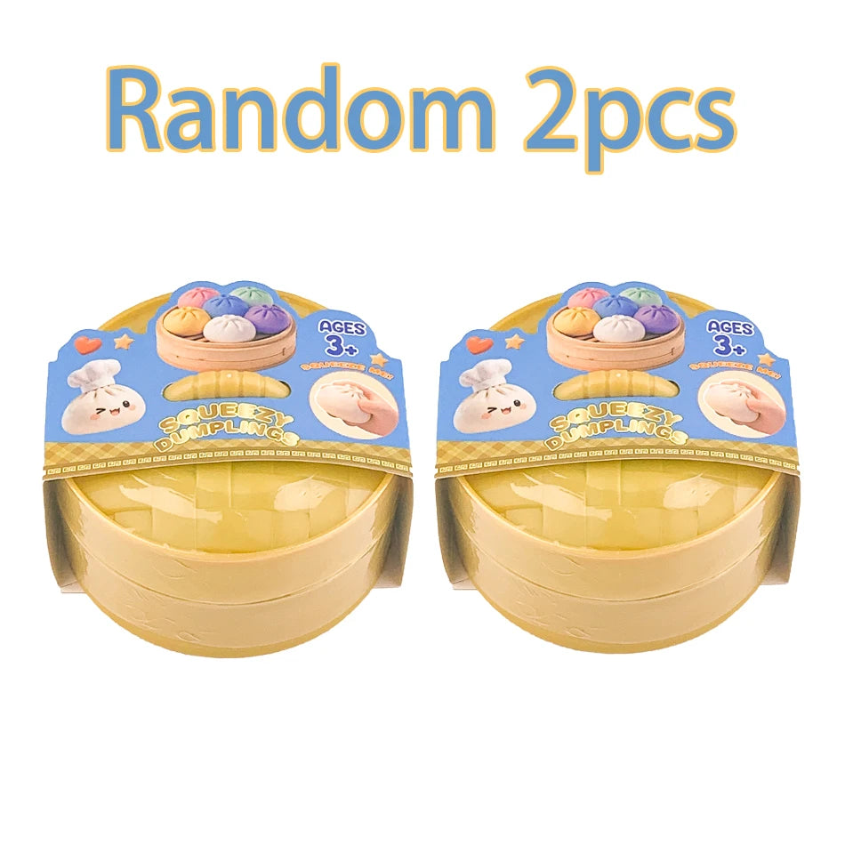 High-quality Soft Dumpling Squishy: Transparent Colorful Squeeze Toy, ASMR Stress Relief Ball, Sensory Fidget Toy For People