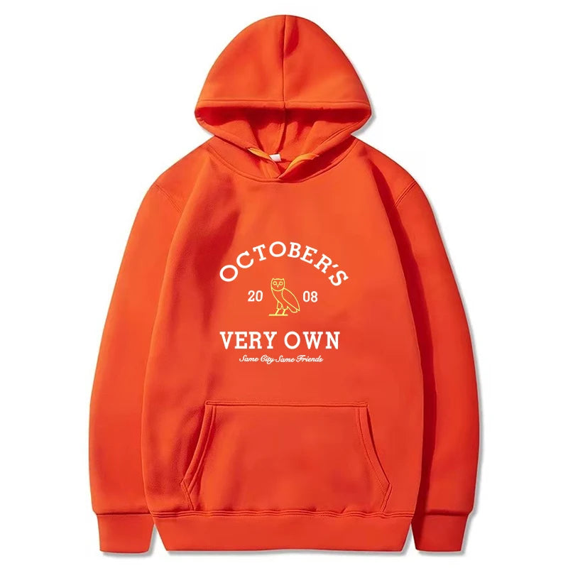 October's Hoodies Men Very Own Printed Long Sleeve Sweatshirts Women Casual Harajuku Sportwear Hoodied Pullovers Sudaderas