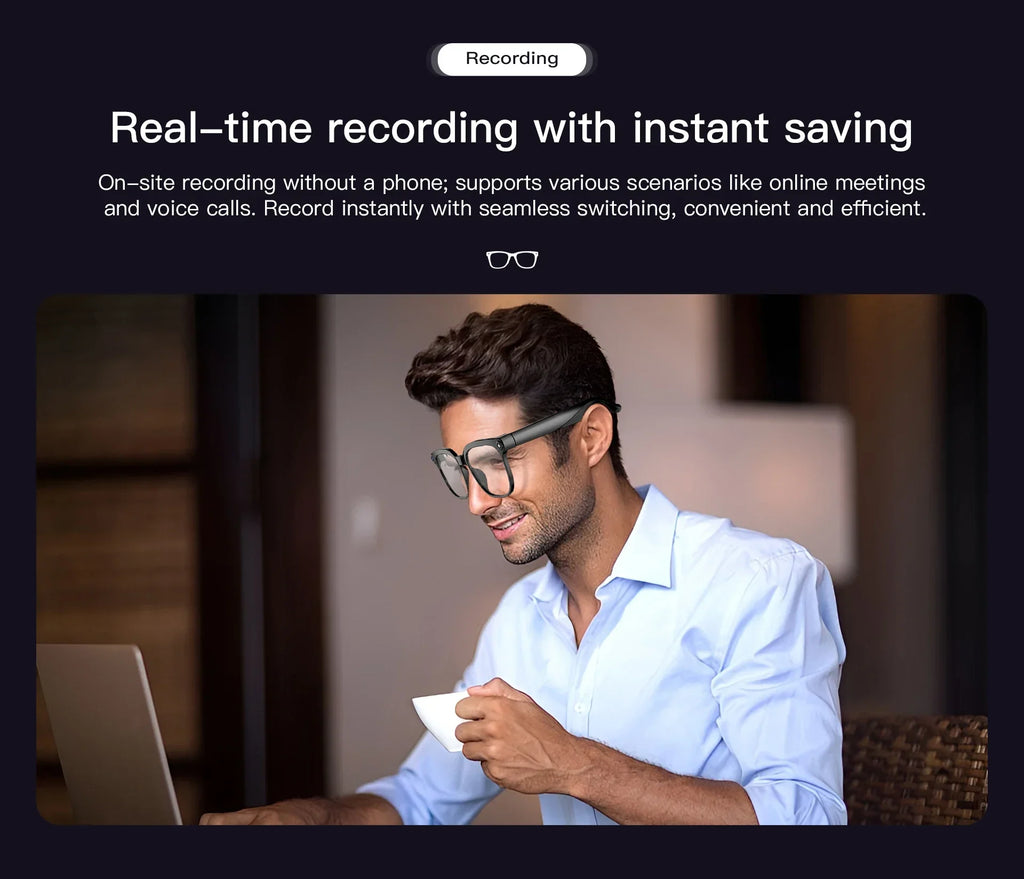 AI Smart Glasses 2026 New Men 800W Camera Color-Changing Translation Glasses Waterproof Call Photo Video Recording Sunglasses
