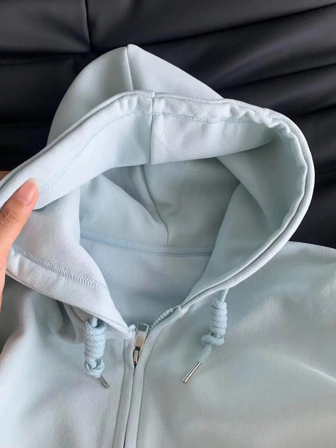 Hooded Zip Up Hoodies Womens Leisure Pink Aesthetic Thin O-Neck Front Back Gothic Letters Goth Breathable Thicken Sport Cozy