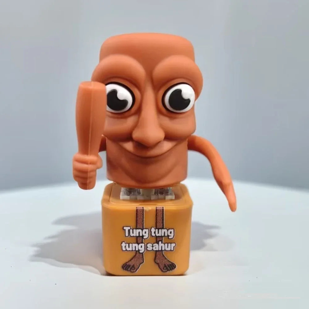 Tung Tung Tung Sahur Fidget Toys Italian Brainrot Animals Keychains Buttons with Sound and Light Stress Relief Toy Pendant