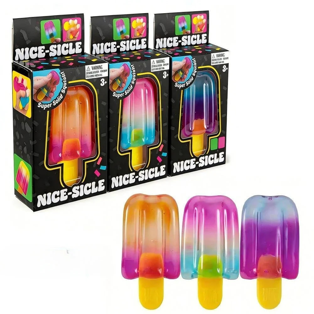 Nee-doh Nice Cream Cone Colorful Ice Cream Shaped Sensory Stress Reliever Fidget Tool for Anxiety & Focus for Adults & Kids