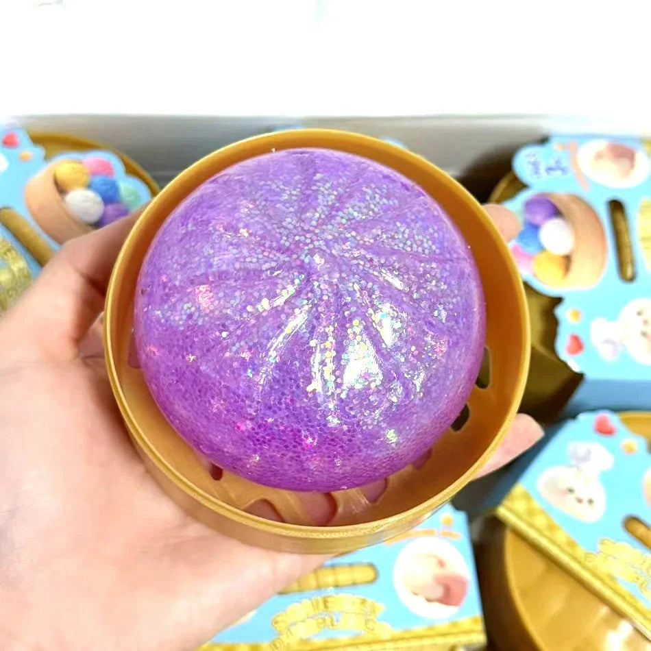 Simulated Soft Dumpling Squishy Stress Ball Funny Squeezing Decompression Ball Squeeze Fidget Gift Creative Birthday Gifts Favor