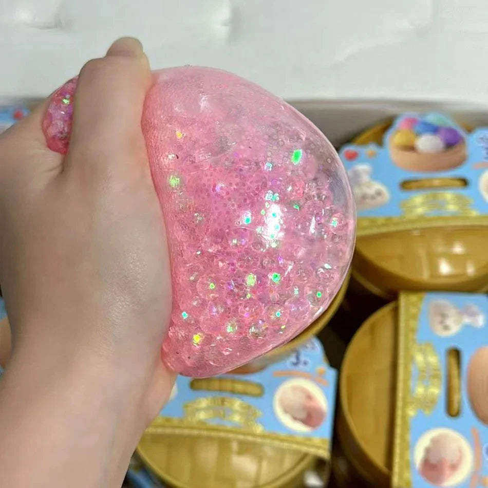 Simulated Soft Dumpling Squishy Stress Ball Funny Squeezing Decompression Ball Squeeze Fidget Gift Creative Birthday Gifts Favor