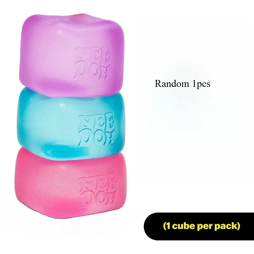 Nee doh Nice Cube, Juguetes Sensoriales Antiestrés, Cubo para Aliviar la Ansiedad