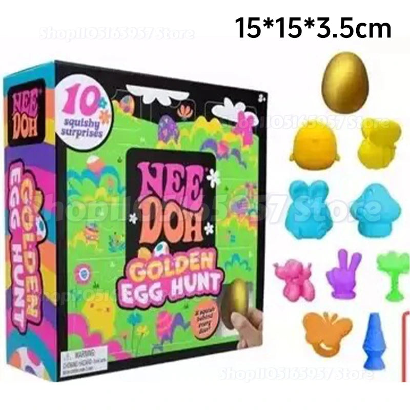 Nee-doh Golden Egg Treasure Hunt Blind Box Needoh  Fidget Toys Anti-stress Sensory Squeeze surprises Toy gifts For Kids Adults