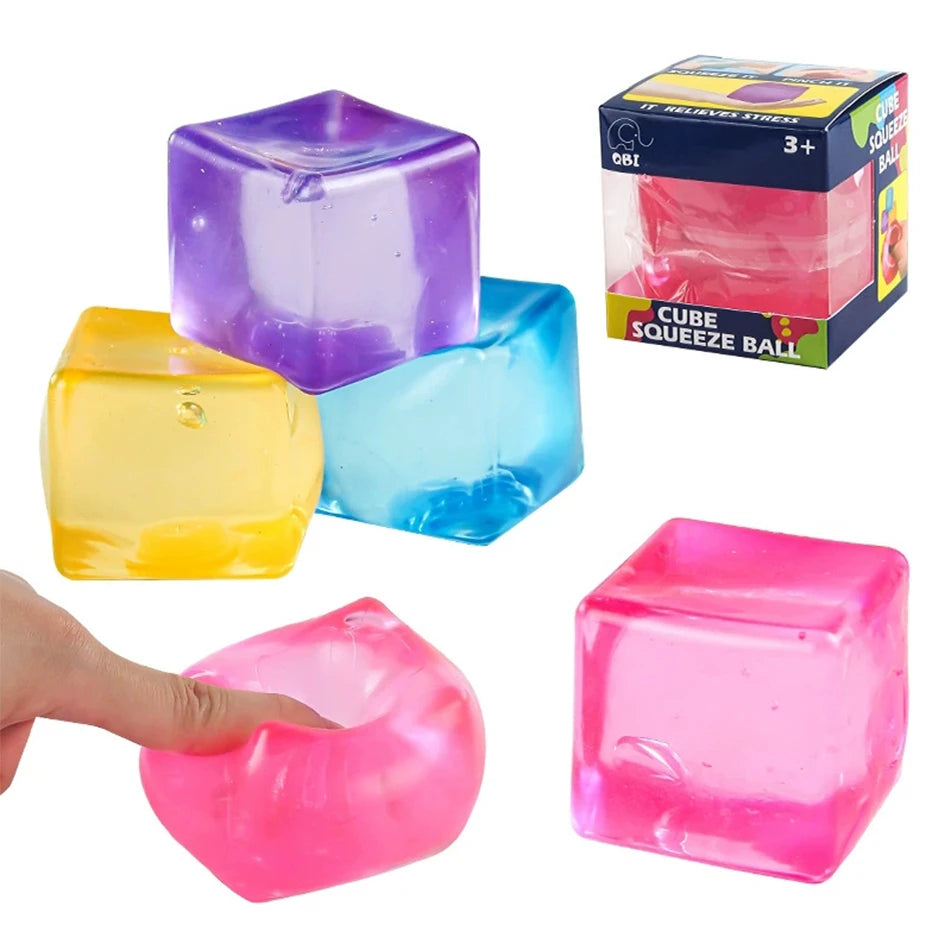 Nee doh Nice Cube,Cute Bear Maltose,Stress Resistant Toy That Relieve Anxiety,Relax And Grip Desktop Decorative With Box Gifts