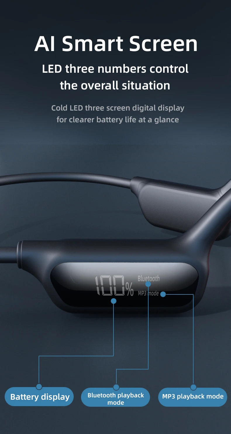 X7/X10 IPX8 Waterproof Swimming Bone Conduction Bluetooth 5.3 Headphone 32GB MP3 Player HIFI Bass Music Sports Wireless Earphone