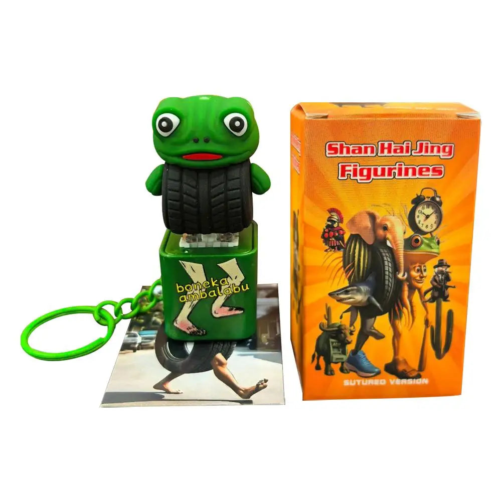 Tung Tung Tung Sahur Tralalero Tralala Shark Italian Brainrot Keyboard Clicker Fidget Keychain with Sound LED Light