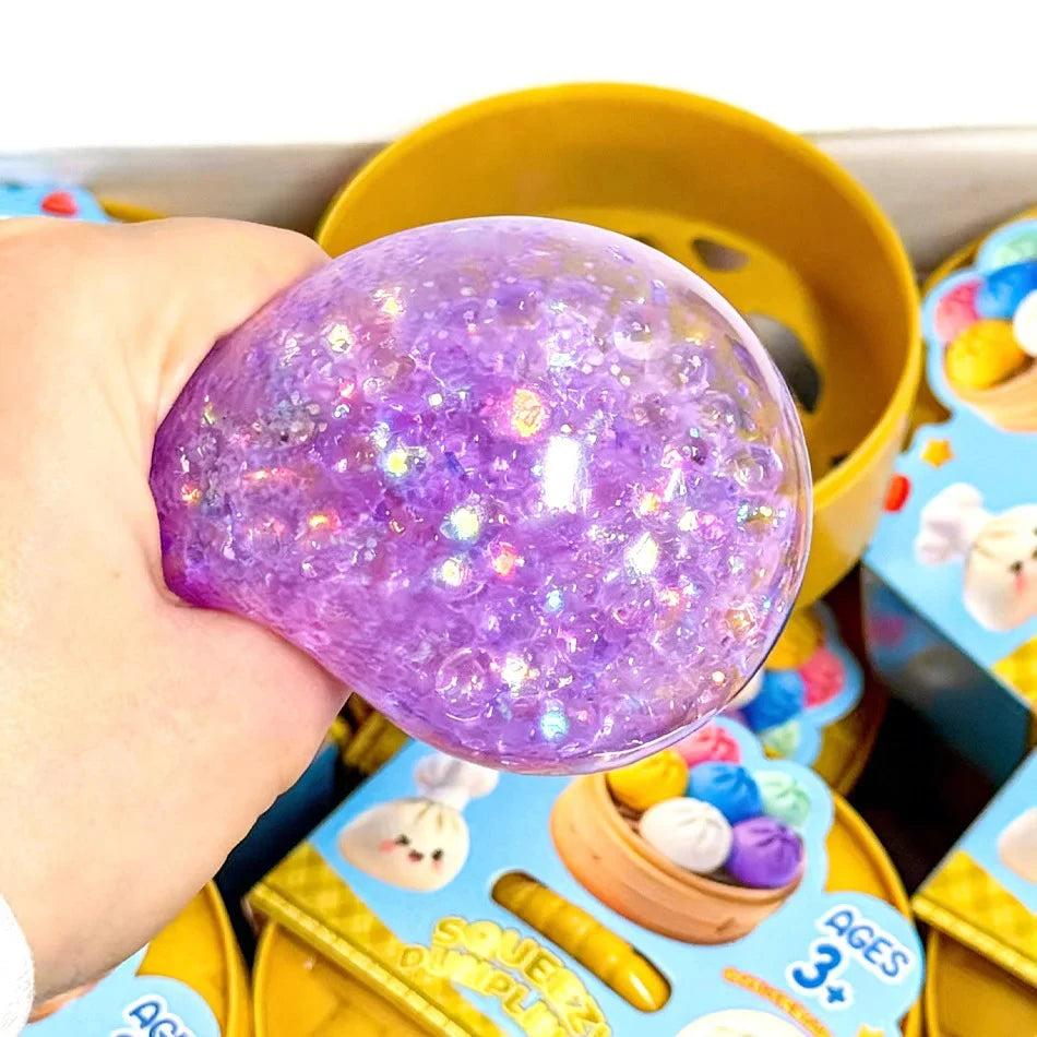 Simulated Soft Dumpling Squishy Stress Ball Funny Squeezing Decompression Ball Squeeze Fidget Gift Creative Birthday Gifts Favor