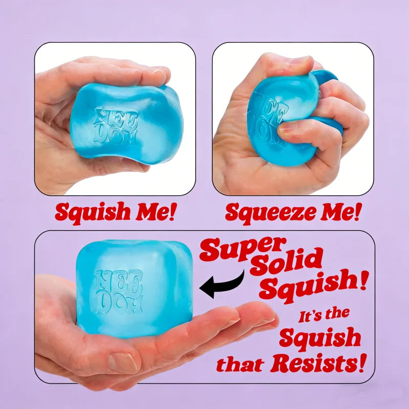 Nee doh Nice Cube, Juguetes Sensoriales Antiestrés, Cubo para Aliviar la Ansiedad