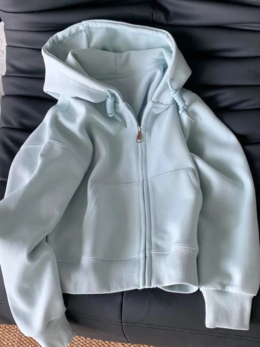 Hooded Zip Up Hoodies Womens Leisure Pink Aesthetic Thin O-Neck Front Back Gothic Letters Goth Breathable Thicken Sport Cozy