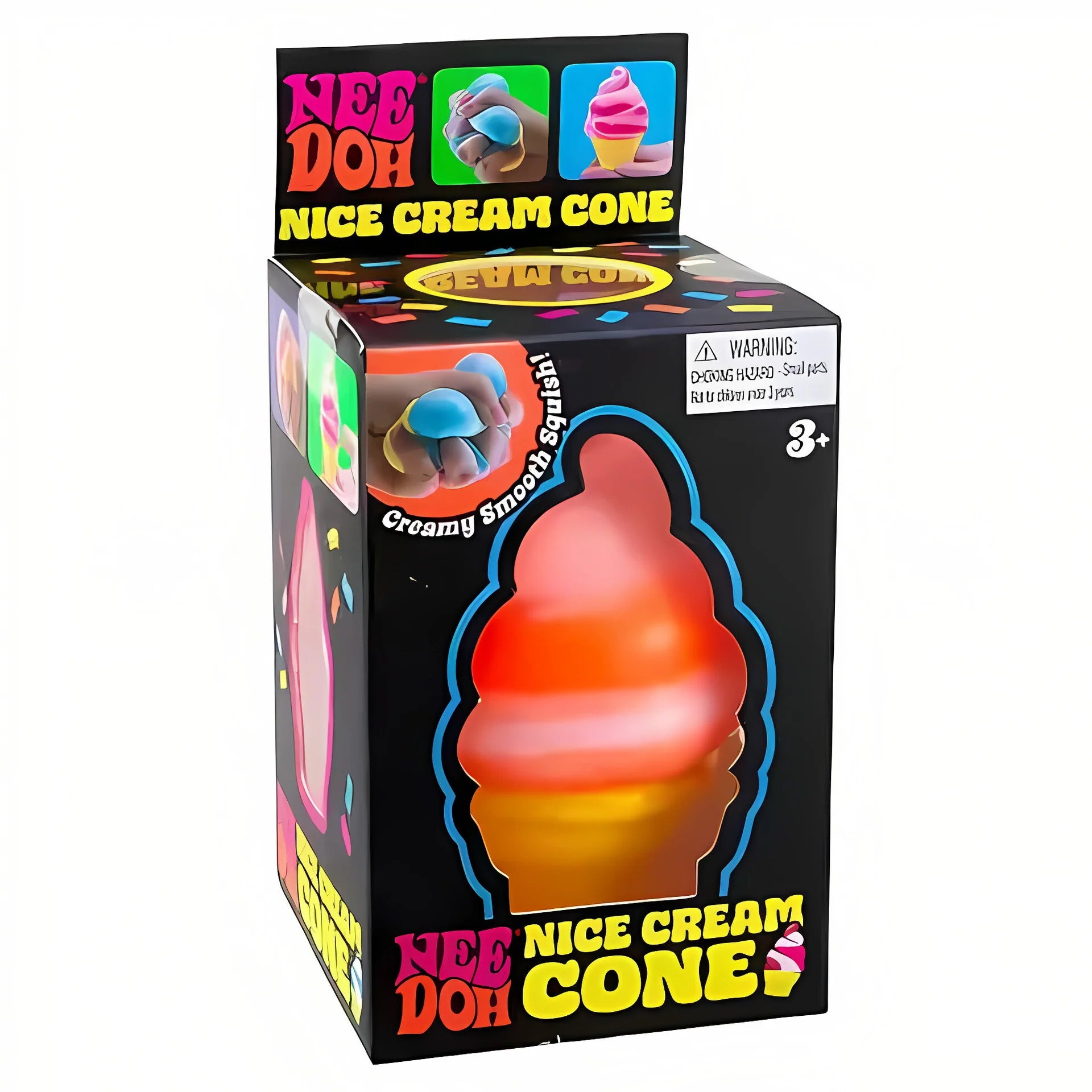 Nee-doh Nice Cream Cone Colorful Ice Cream Shaped Sensory Stress Reliever Fidget Tool for Anxiety & Focus for Adults & Kids