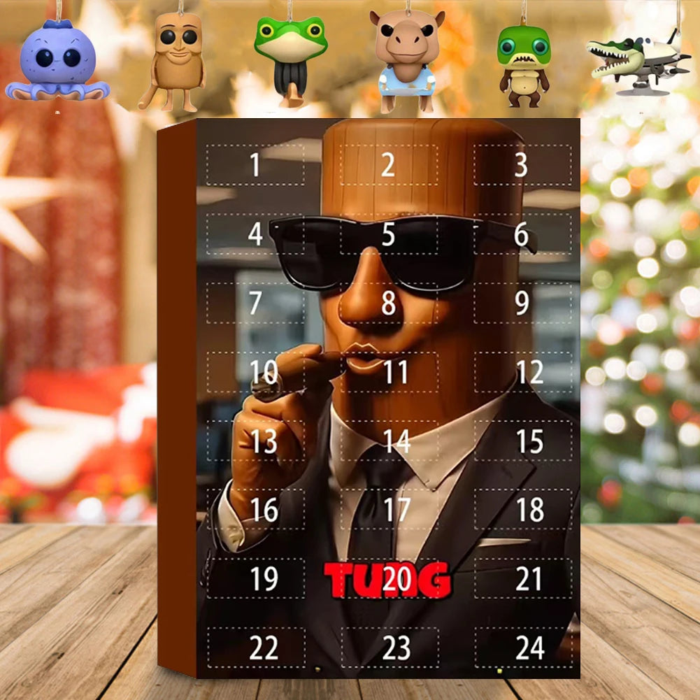 Tung Tung Sahur Blind Box Guessing Game Mystery Box Toy 24pcs Creative Abstract Art Fun Doll Gift for Kids and Adults