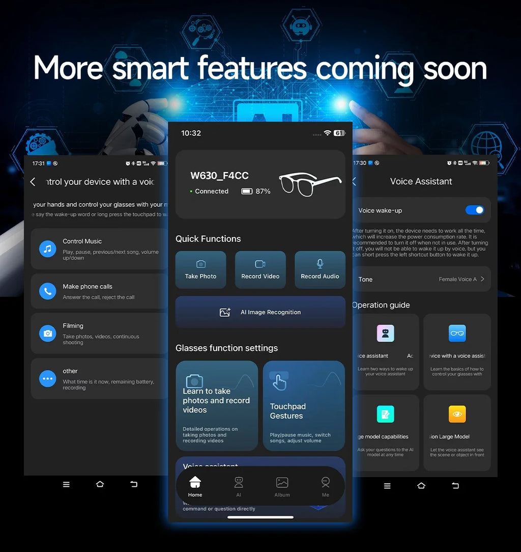 AI Smart Glasses AI Smart Translation AI Smart Question and Answer Interaction 800W HD Camera 290mAh Battery AI Smart Glasses