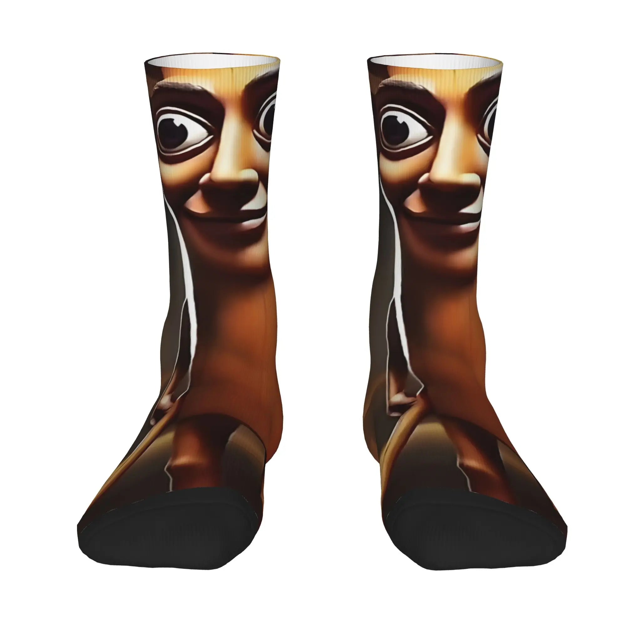 Funny Sock  Tung Tung Tung Sahur 1 Harajuku Seamless Pattern Printed Men Crew Socks Novelty Men's Socks