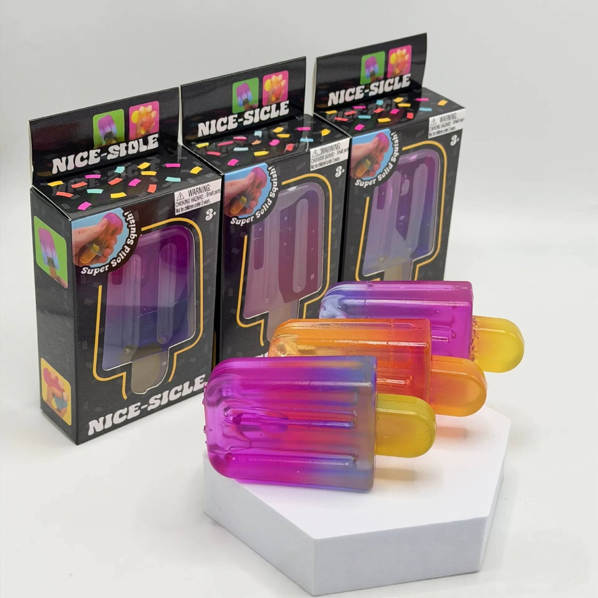 Nee doh Nice Cream Cone Colorful Ice Cream Shaped Sensory Stress Reliever Fidget Tool for Anxiety & Focus for Adults & Kids