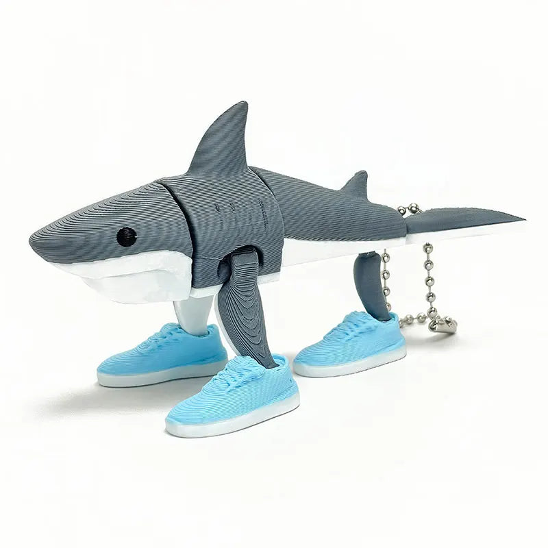 Tung Tung Tung Sahur 3D Printed Animal Mountains and Seas Funny Shark Collectible Abstract Sculpture Italian Bookshelf Decor