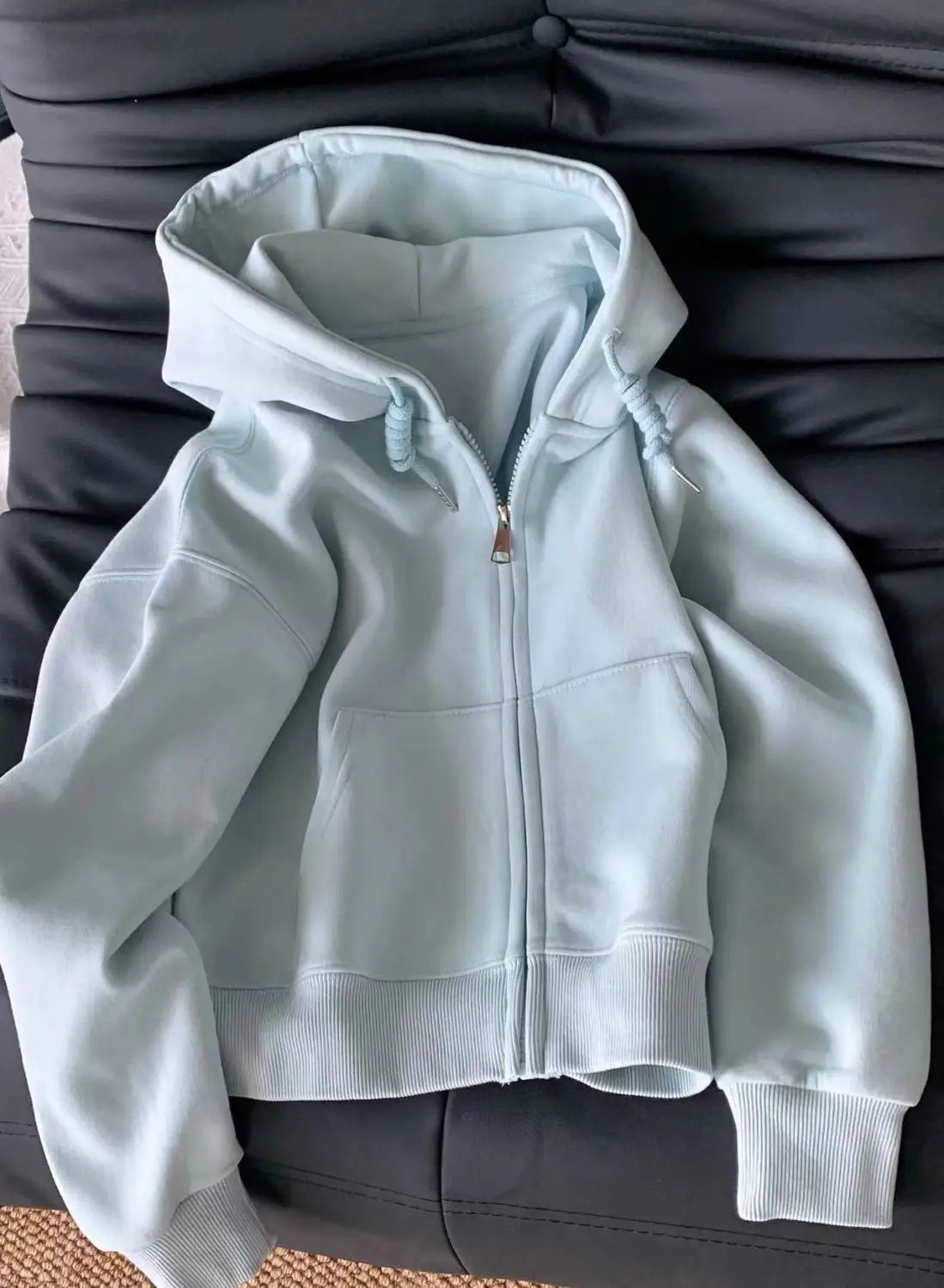 Hooded Zip Up Hoodies Womens Leisure Pink Aesthetic Thin O-Neck Front Back Gothic Letters Goth Breathable Thicken Sport Cozy