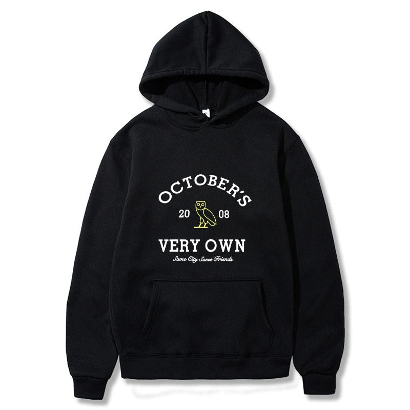 October's Hoodies Men Very Own Printed Long Sleeve Sweatshirts Women Casual Harajuku Sportwear Hoodied Pullovers Sudaderas