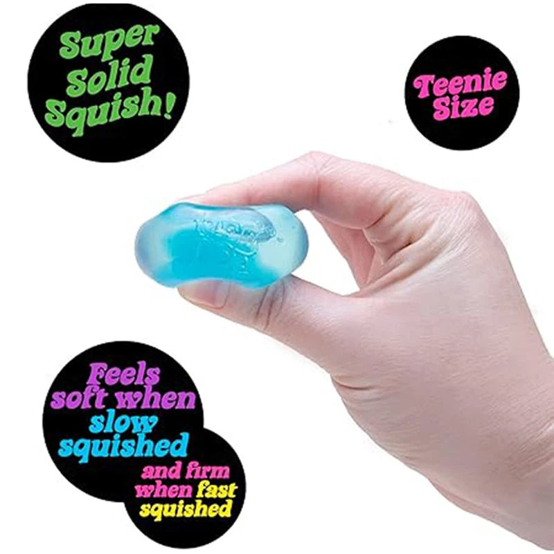 Nee Doh Nice Cube Super Squeeze Fidget Toy, Translucent Red Stress Relief Squishy Cube, BPA-Free Toy for Kids Adults