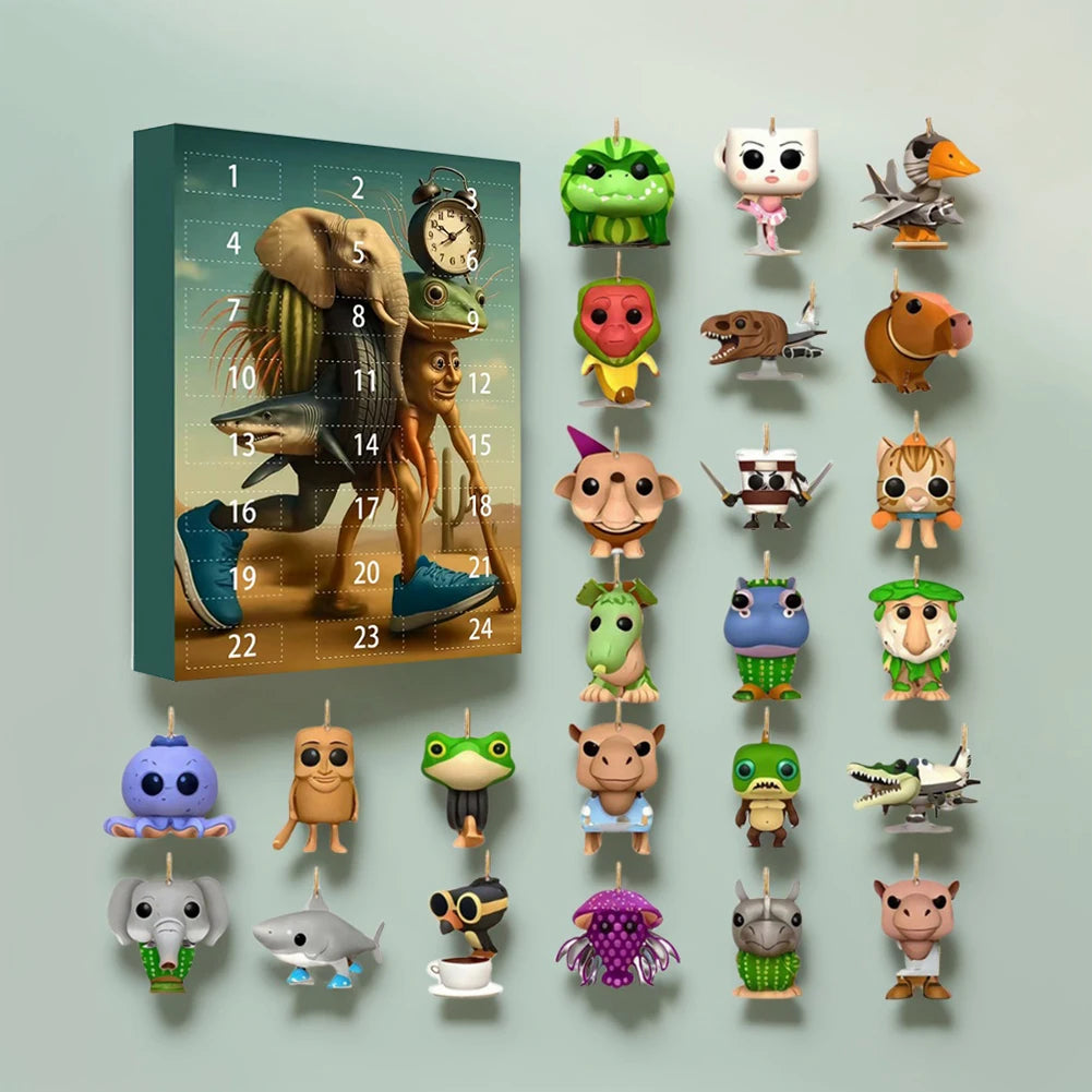 Tung Tung Sahur Blind Box Guessing Game Mystery Box Toy 24pcs Creative Abstract Art Fun Doll Gift for Kids and Adults