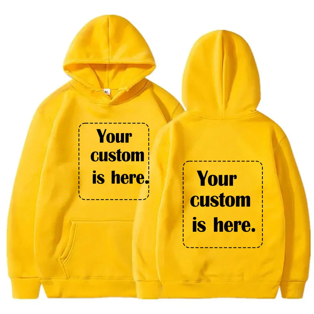 2024 New Custom Hoodie Diy Text Couple Friends Family Design Image Print Clothing Sports Autumn Leisure Harajuku Hoodies