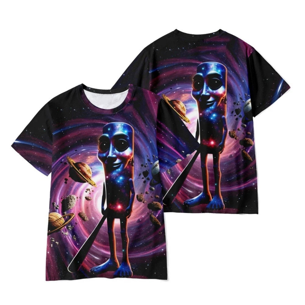 Italian 3D Cartoon Printed T-shirt. Tung Tung Tung Sahur Summer Season Fun Humorous Loose Quick-drying Breathable Men's T-shirt