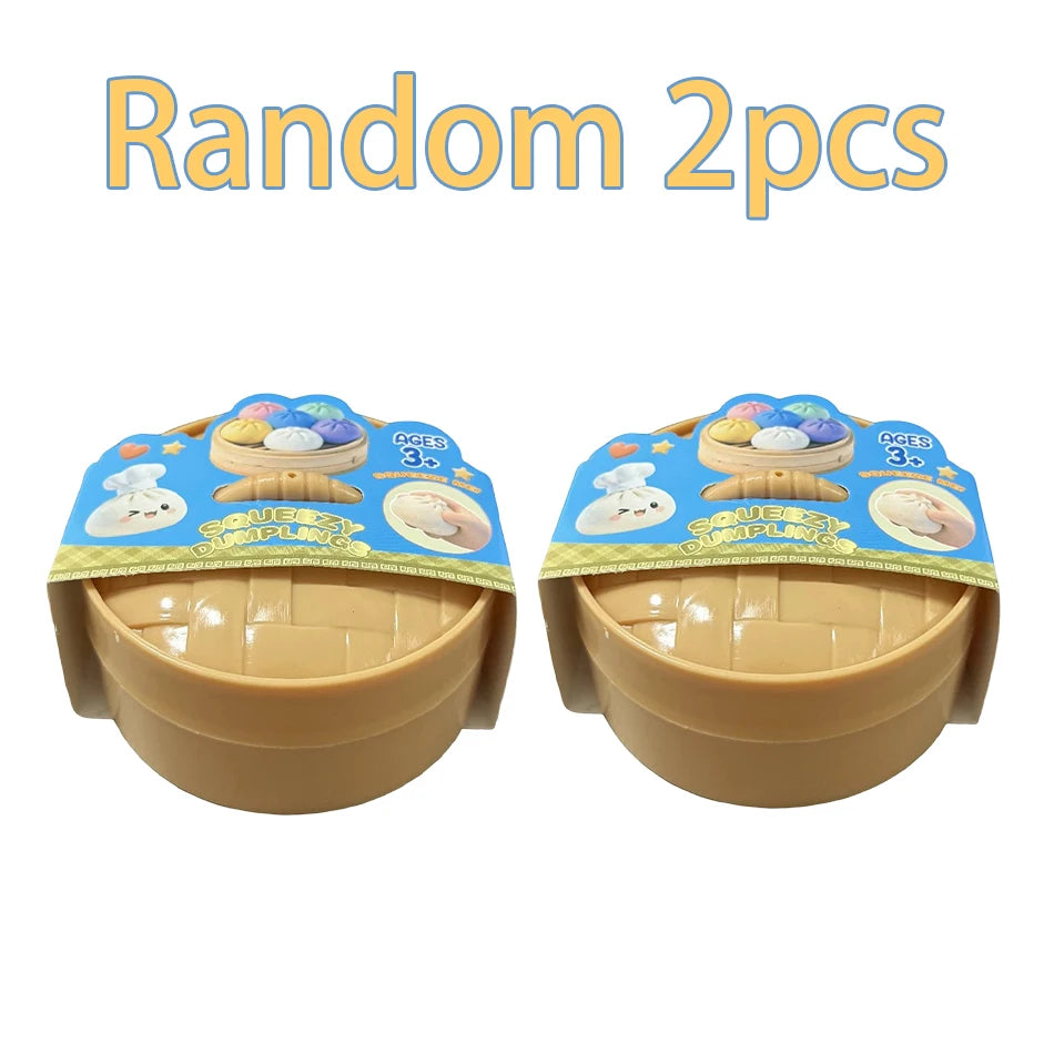 Simulated Soft Dumpling Squishy Stress Ball Funny Squeezing Decompression Ball Squeeze Fidget Gift Creative Birthday Gifts Favor